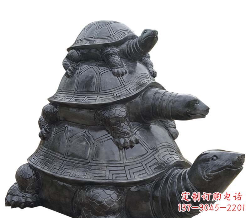 湖北高品质大理石乌龟母子石雕