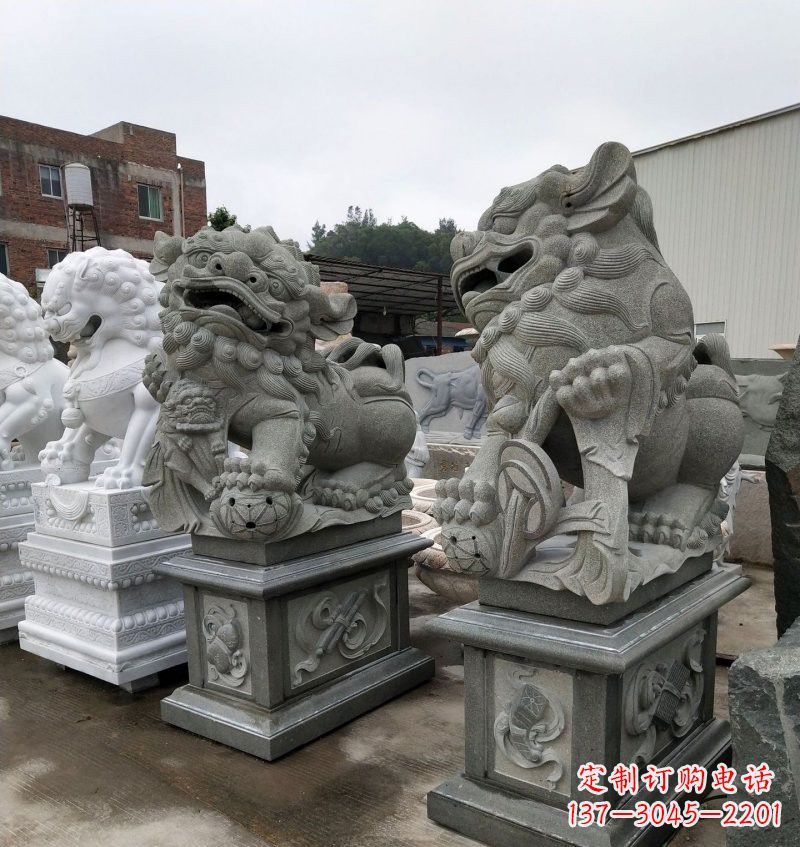 湖北大理石南方狮子雕塑