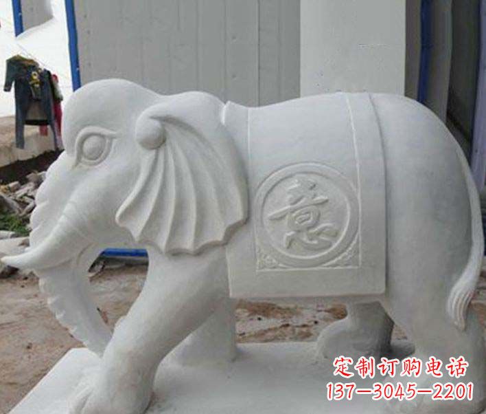湖北传承财富祝福,大理石招财大象雕塑