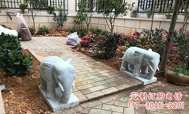 湖北大理石小象石雕,让你的大好家园更加美丽