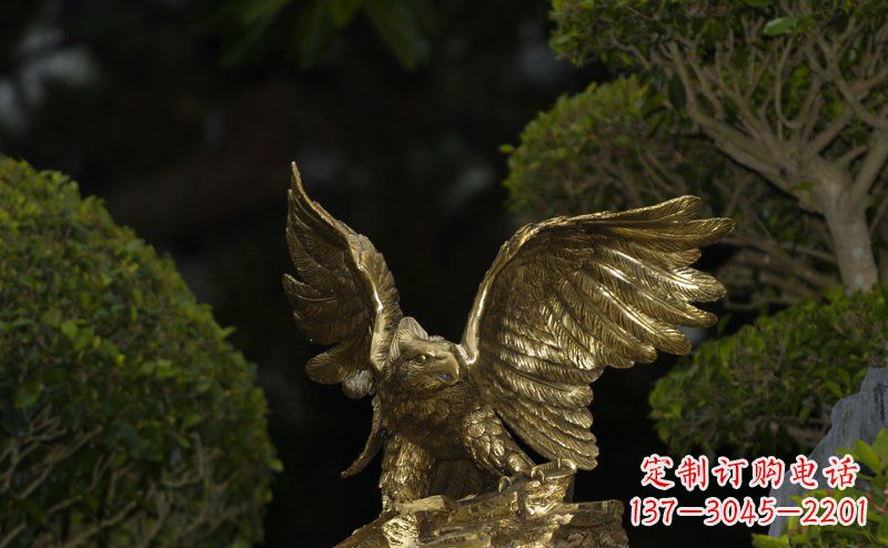 湖北大鹏展翅老鹰铜雕 (3)