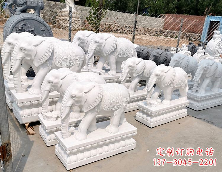 湖北集古典艺术与新颖造型于一身的大象石雕