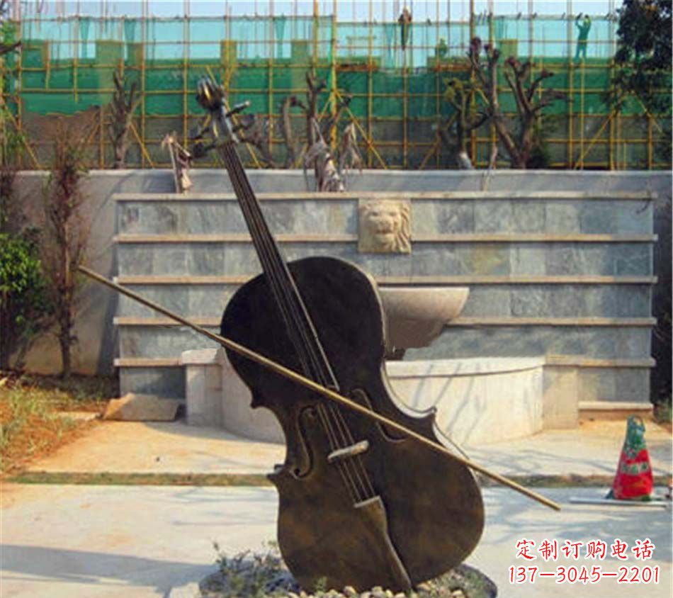 湖北精美大提琴铜雕