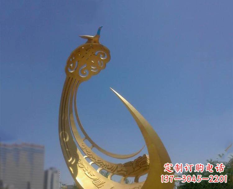 湖北不锈钢创意凤凰雕塑