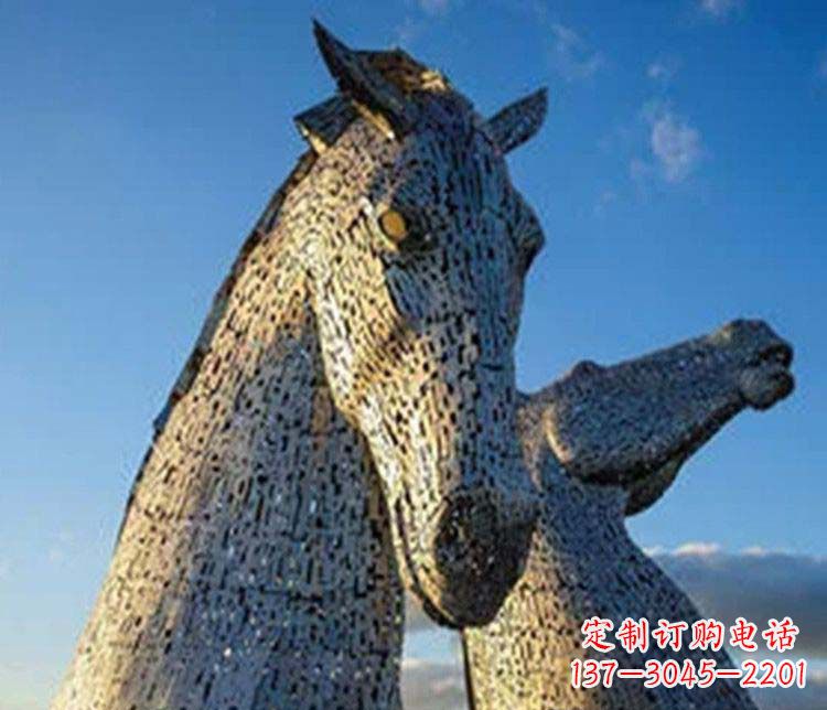 湖北大型不锈钢抽象马雕塑