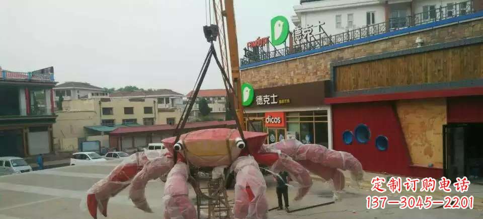 湖北11英寸不锈钢螃蟹雕塑