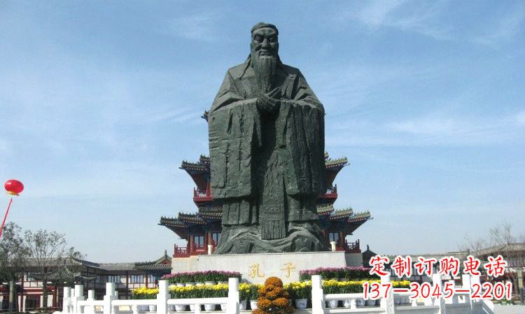 湖北中国传统文化象征——孔子雕塑