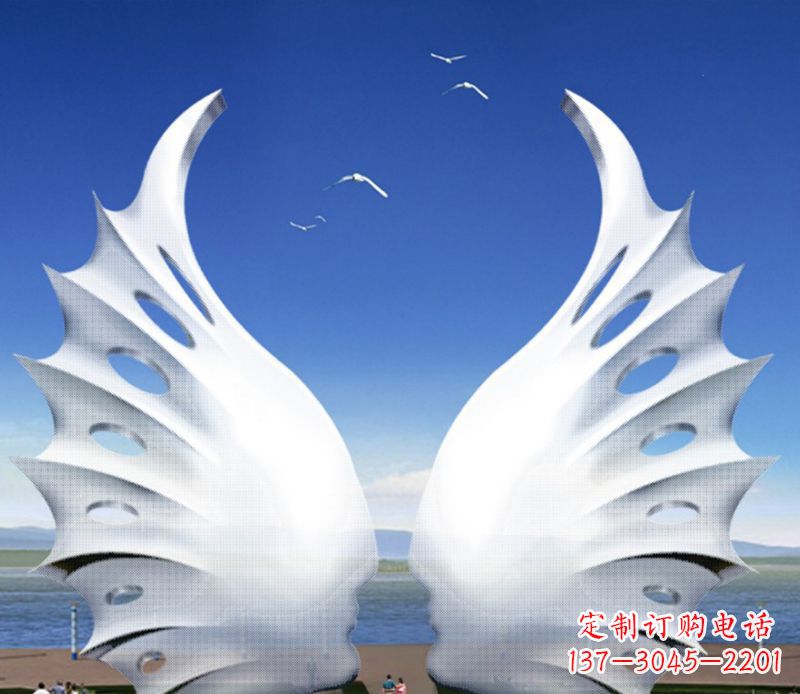 湖北不锈钢翅膀雕塑