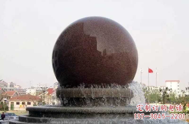 湖北大型风水球喷泉石雕