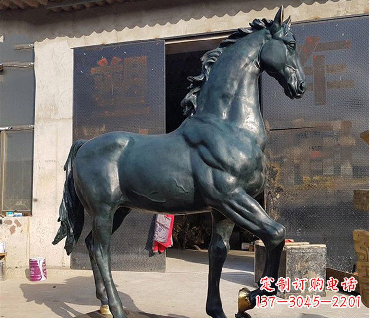 湖北大型公园铸铜马雕塑 (2)