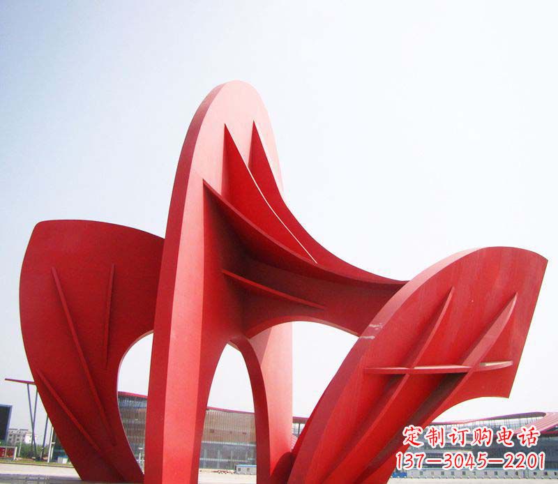 湖北大型广场不锈钢抽象拱门雕塑