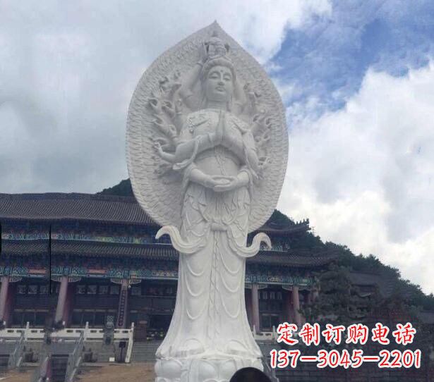 湖北精美汉白玉观音雕塑