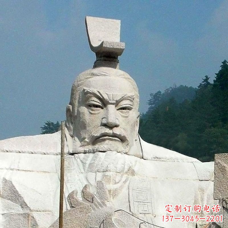 湖北汉武帝刘彻石雕塑