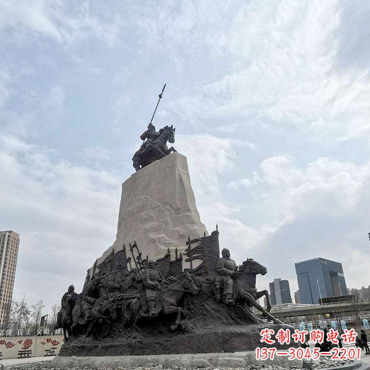 湖北精美西汉名将石雕像——荣耀霍去病