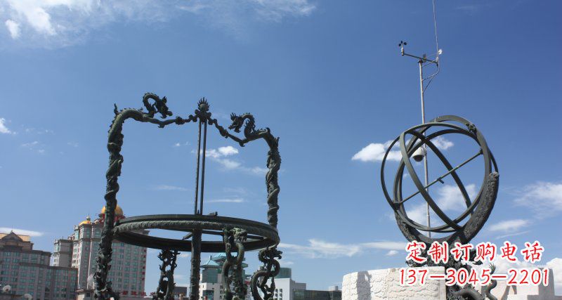 湖北中领雕塑浑天仪雕塑 铜雕景观构筑