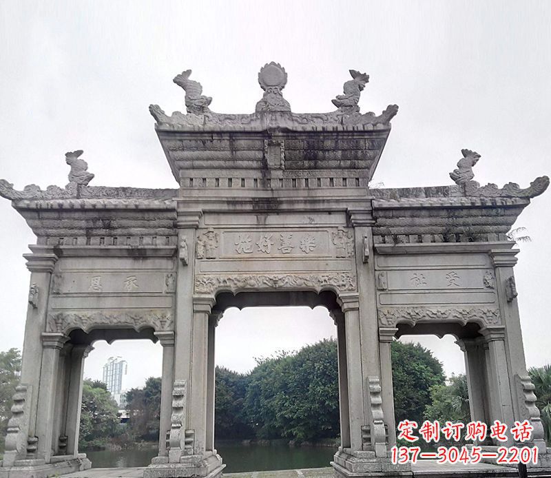 湖北特色大型牌坊石雕