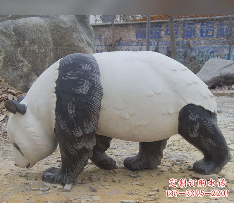 湖北特色熊猫石雕定制