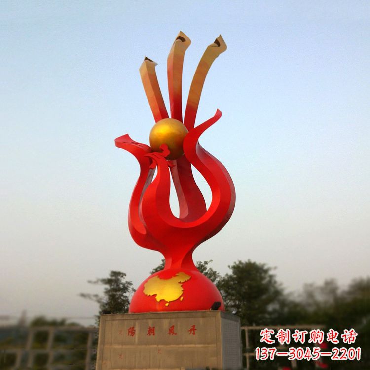 湖北精美不锈钢凤凰雕塑