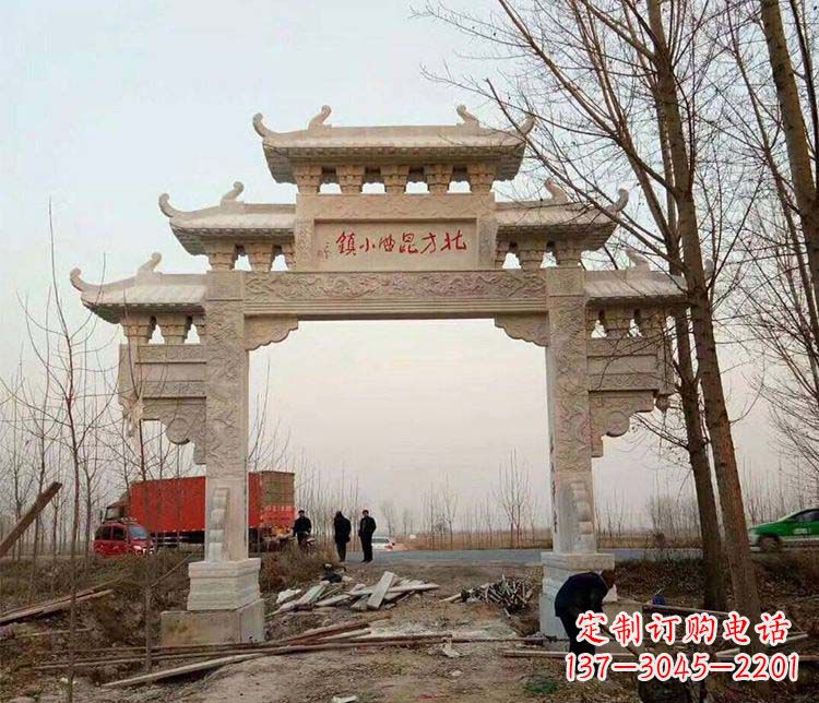湖北大理石牌坊石雕