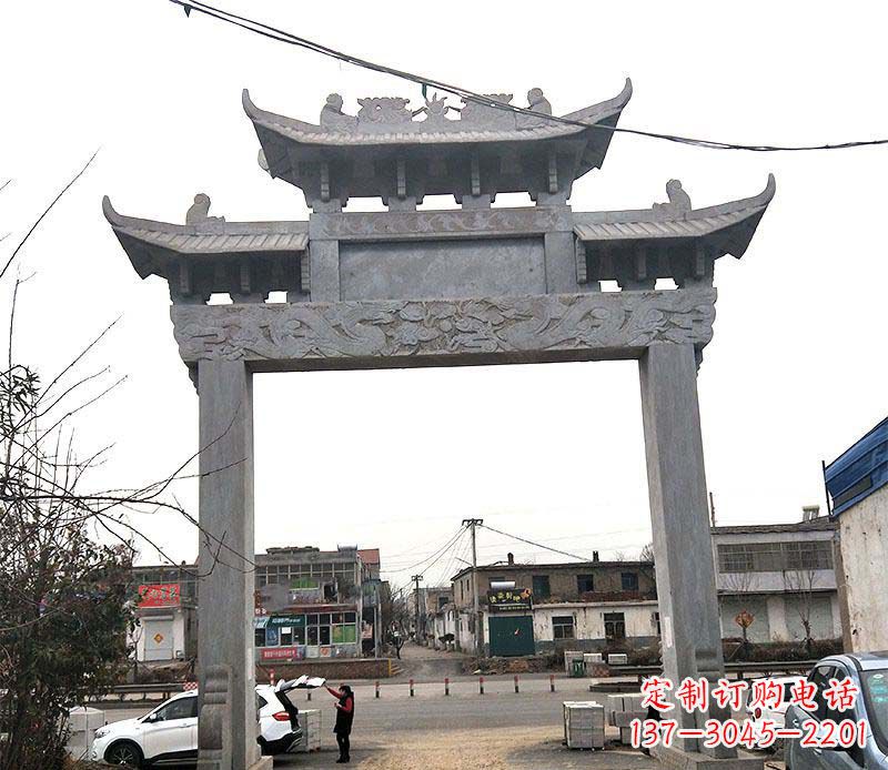 湖北精美大理石牌坊石雕