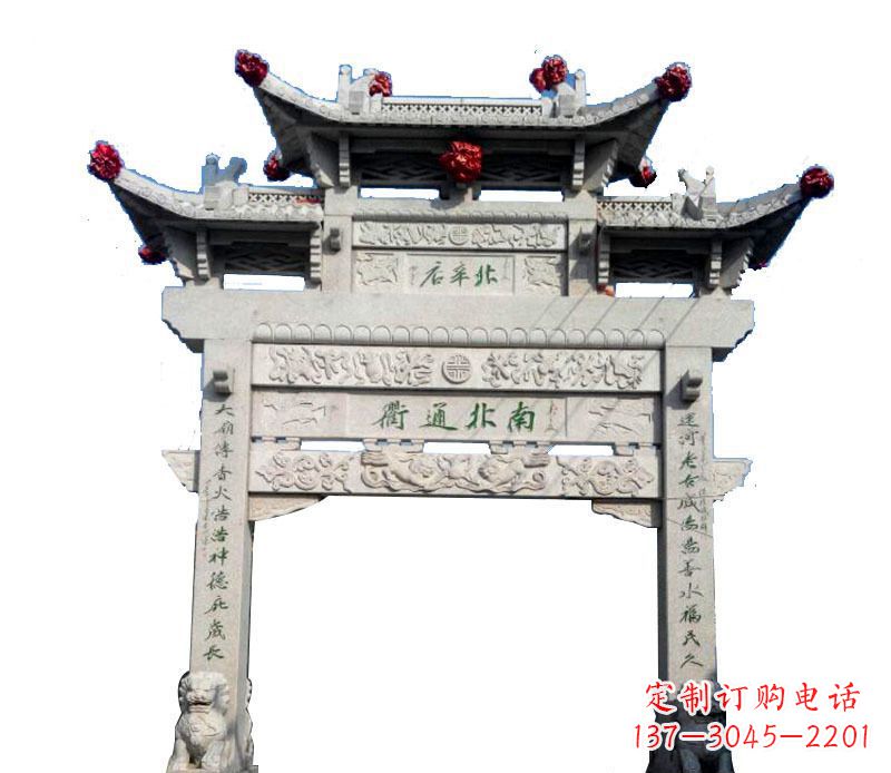 湖北精美石牌坊雕塑