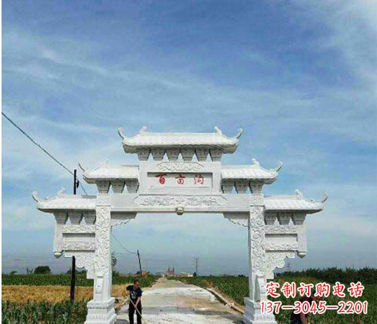 湖北西方风格石牌坊石雕