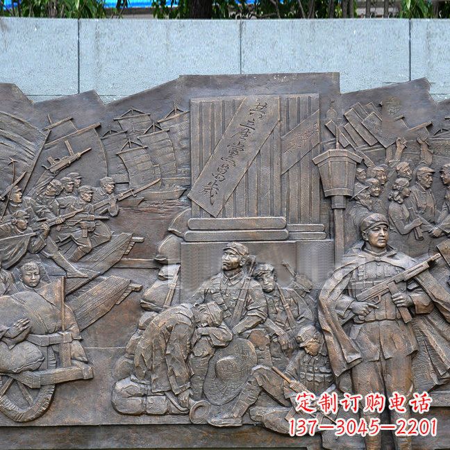 湖北党建红军革命人物浮雕