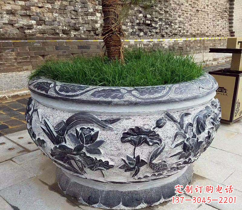 湖北精美花盆雕塑,点亮你的道路景观