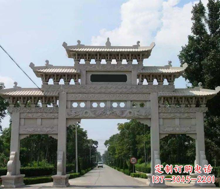 湖北定制牌坊雕塑,传承中国传统文化