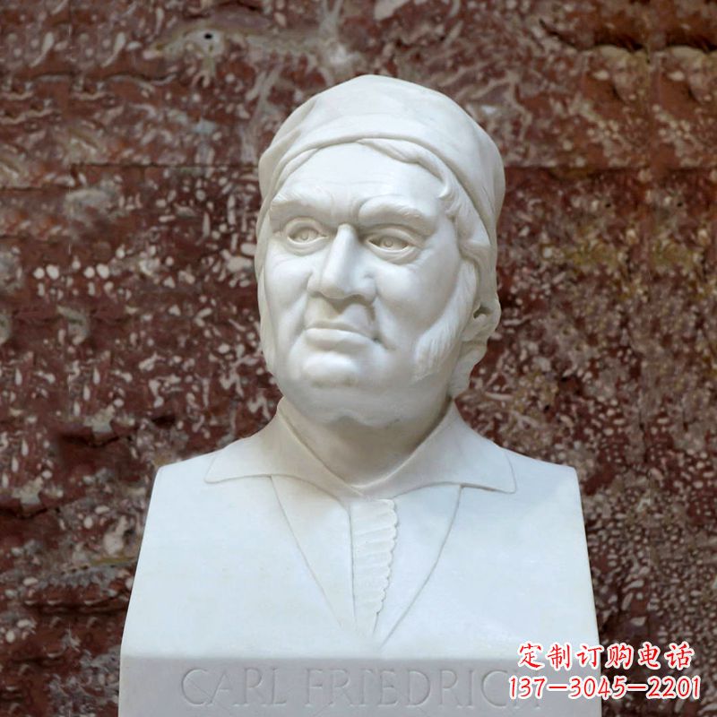 湖北德国著名数学家高斯汉白玉石雕塑