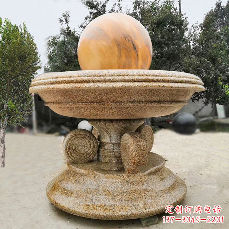 湖北中领雕塑最具创意的电动风水球雕塑