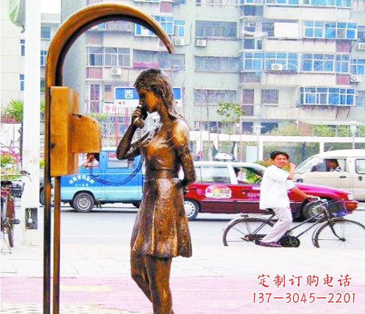 湖北女孩铜雕塑——艺术的象征
