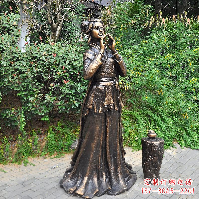 湖北貂蝉铜雕塑公园古代美女人物雕塑