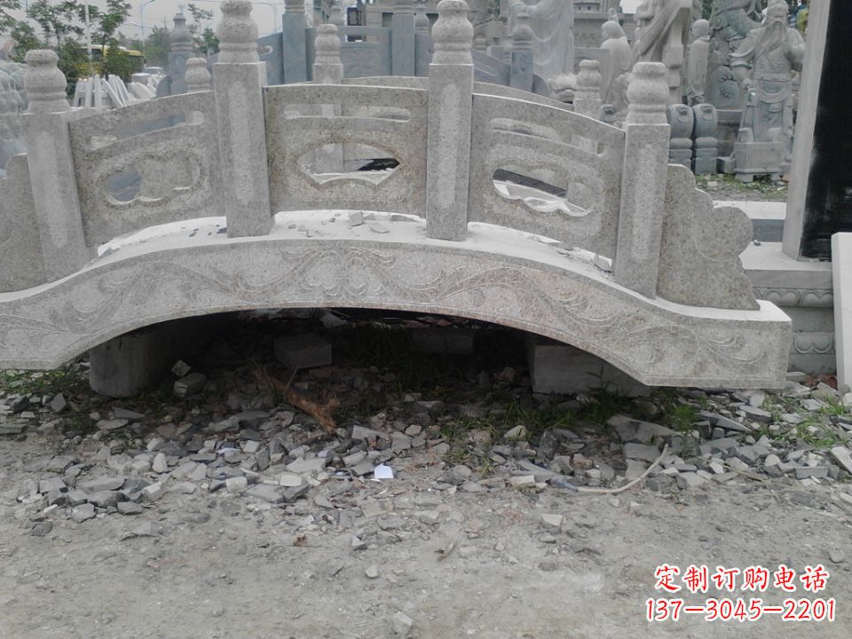 湖北精美石桥雕塑,点缀庭园之美