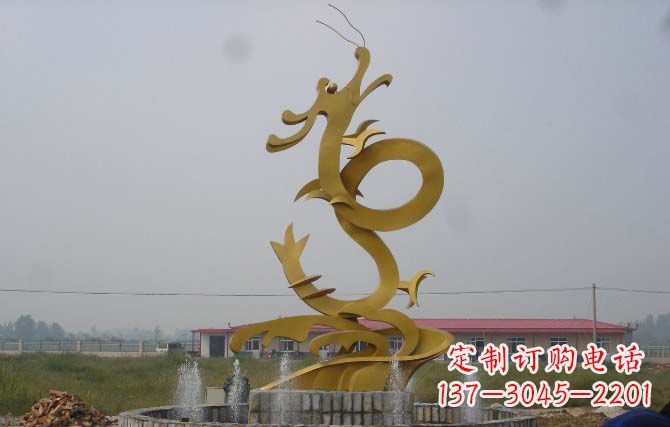 湖北雕塑飞龙 不锈钢雕塑龙