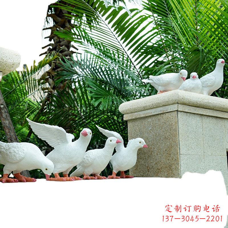 湖北精美纯铜鸽子雕塑