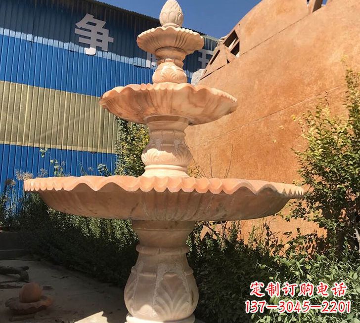 湖北跌水盆喷泉石雕——精美的喷泉雕塑