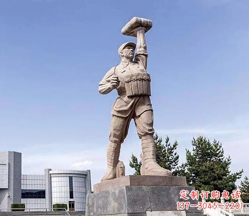 湖北董存瑞石雕