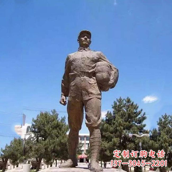 湖北董存瑞石雕像-景区园林英雄人物景观雕塑