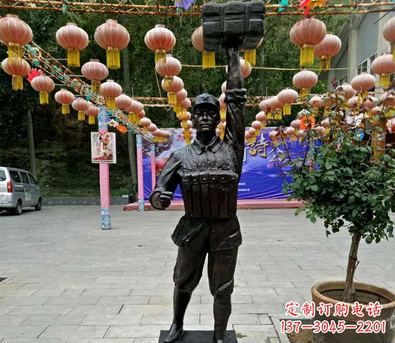 湖北董存瑞铜雕