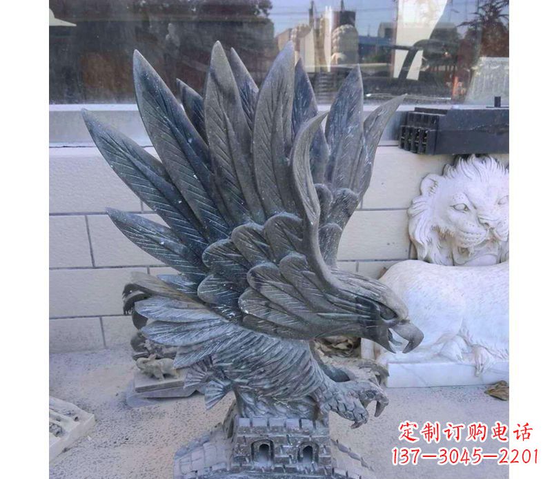 湖北精致雄鹰石雕，令您的空间瞩目耀眼