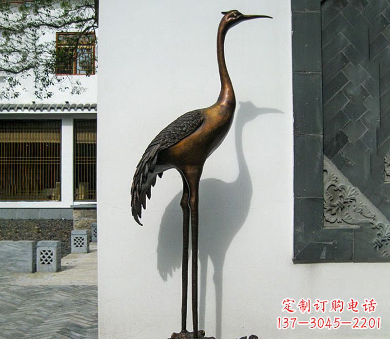 湖北仙鹤雕塑,精美绝伦,艺术动人
