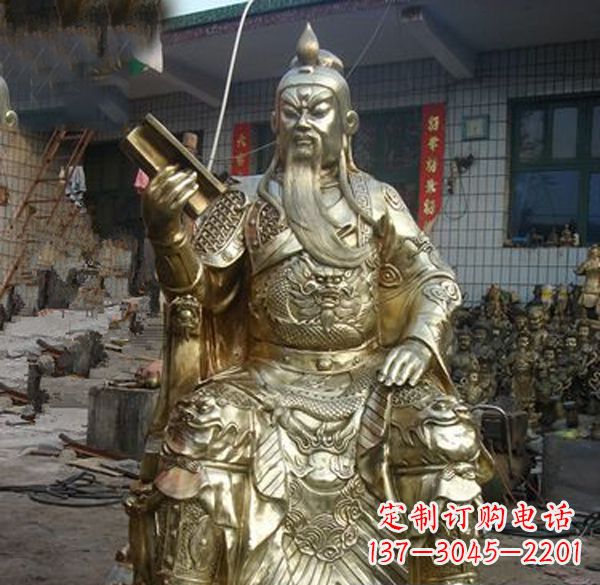 湖北关公武财神铜雕定制