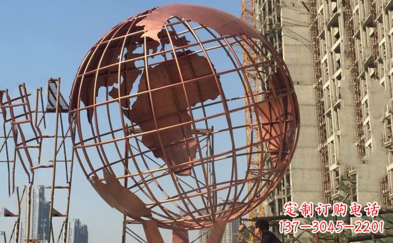 湖北锻铜不锈钢地球雕塑