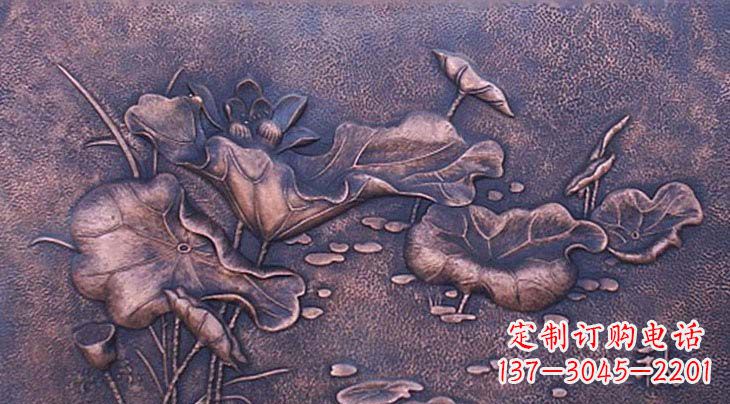 湖北锻铜荷花雕塑