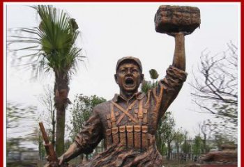 湖北董存瑞英雄模范铜雕——艺术之美的匠心细作