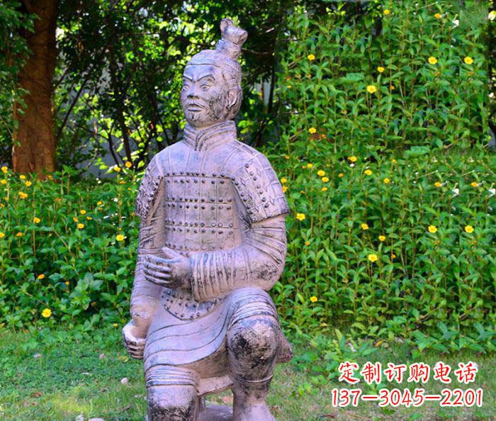 湖北仿古兵马俑公园人物石雕