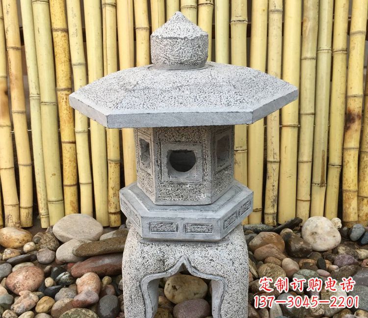 湖北仿古公园照明石灯笼石雕 (2)