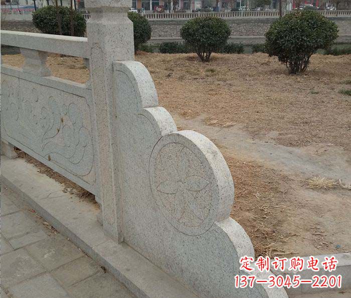 湖北精美仿古护城河石雕栏板