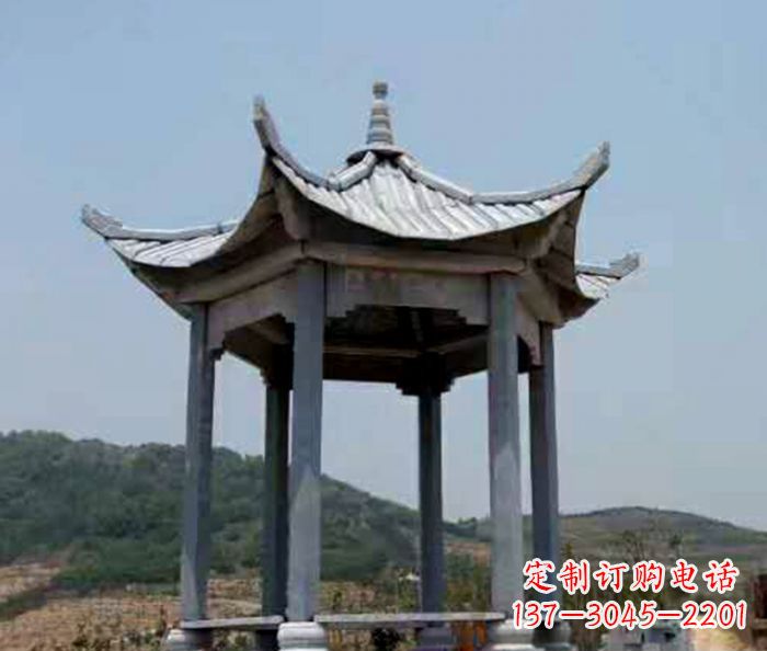 湖北仿古六角凉亭石雕 (5)